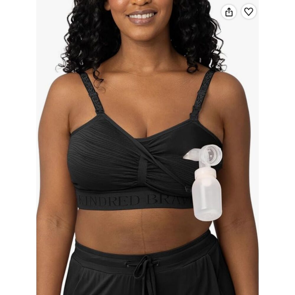 Kindred Bravely Sublime Hands Free Pumping Nursing Bra Wireless Sz M Busty